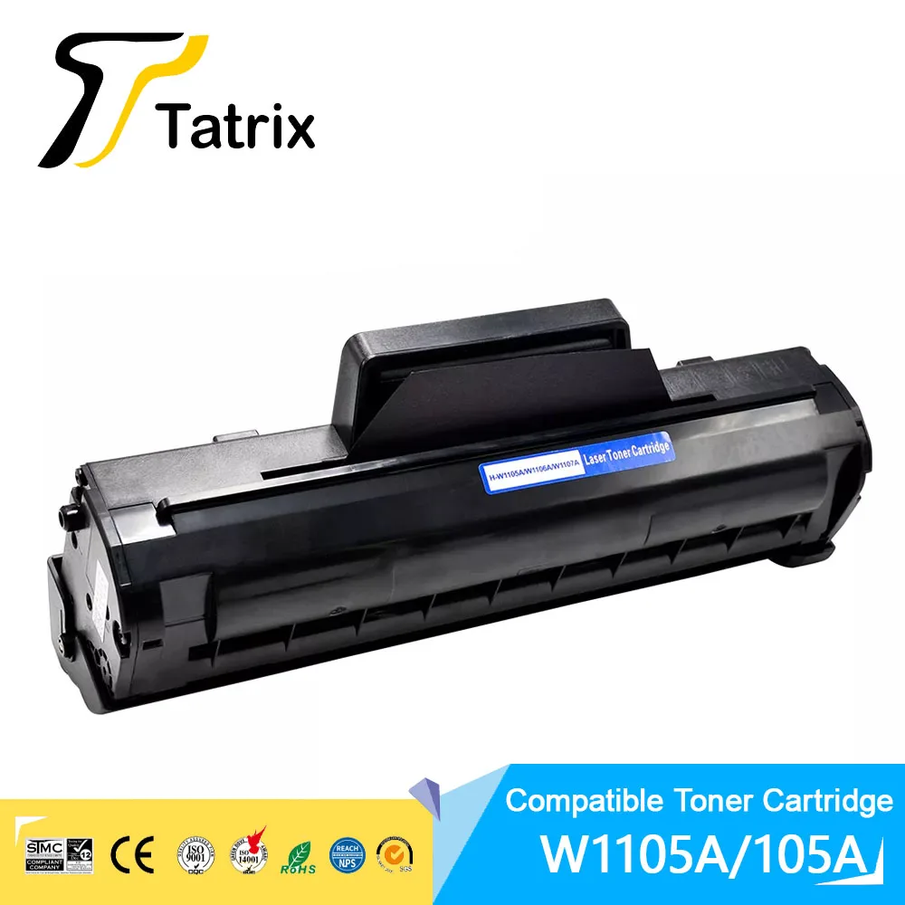 خرطوشة حبر Tatrix W1105A 105a متوافقة مع الليزر الأسود لـ HP Laser 107a/107w // MFP 135a/135w/137fnw 105A
