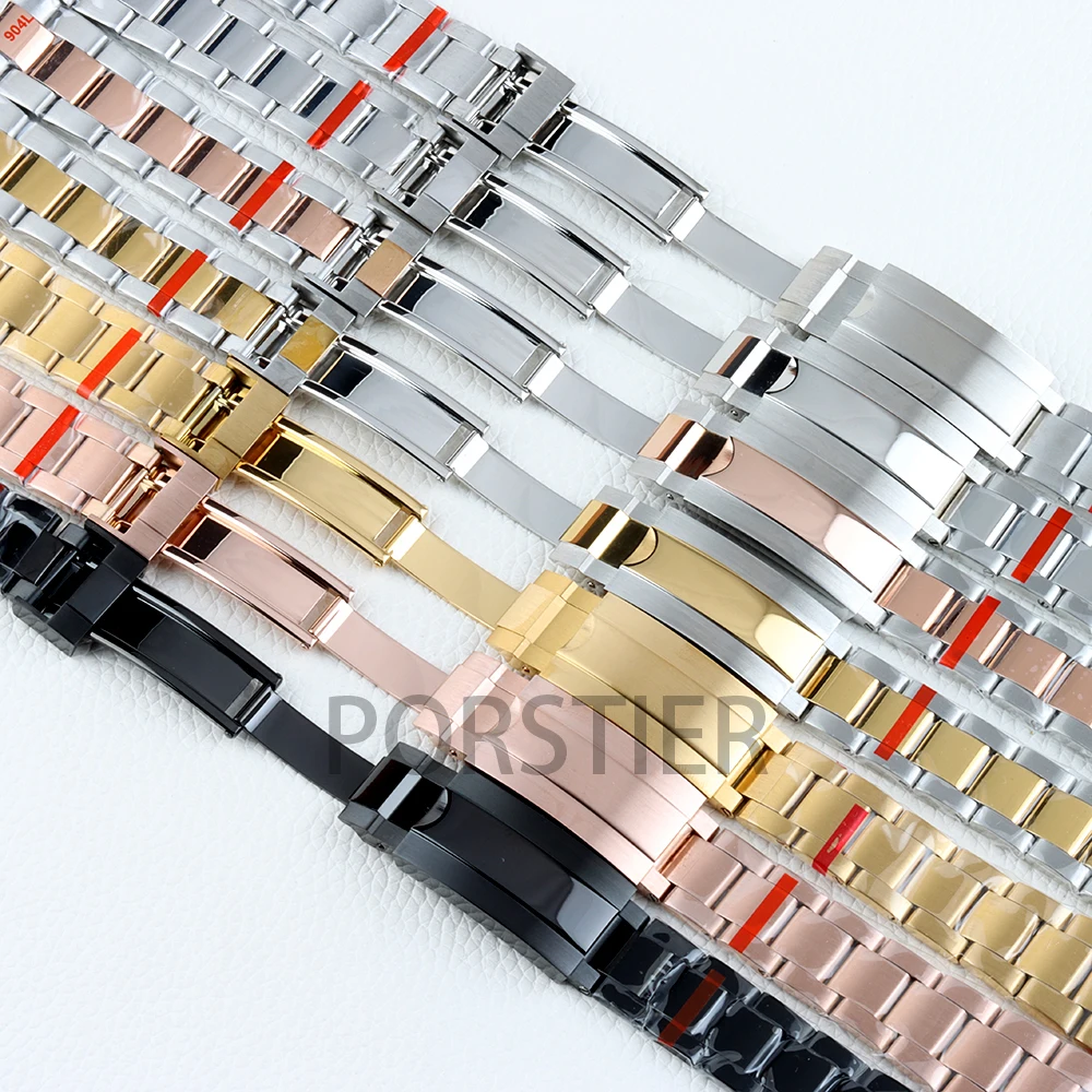 20mm Width Oyster Watch Strap Stainless steel Jubilee Bracelet Slide Buckle for SUB GMT Yacht EXP NH35 Watch Case High Quality - Image 4