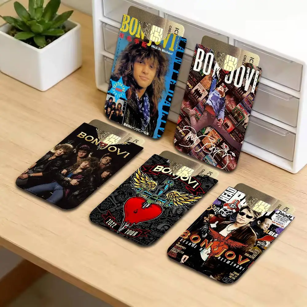 Singer B-Bon Jovi PU Leather Cardholder Ultra Slim Credit ID Card Organizer Lightweight Business Card Holder