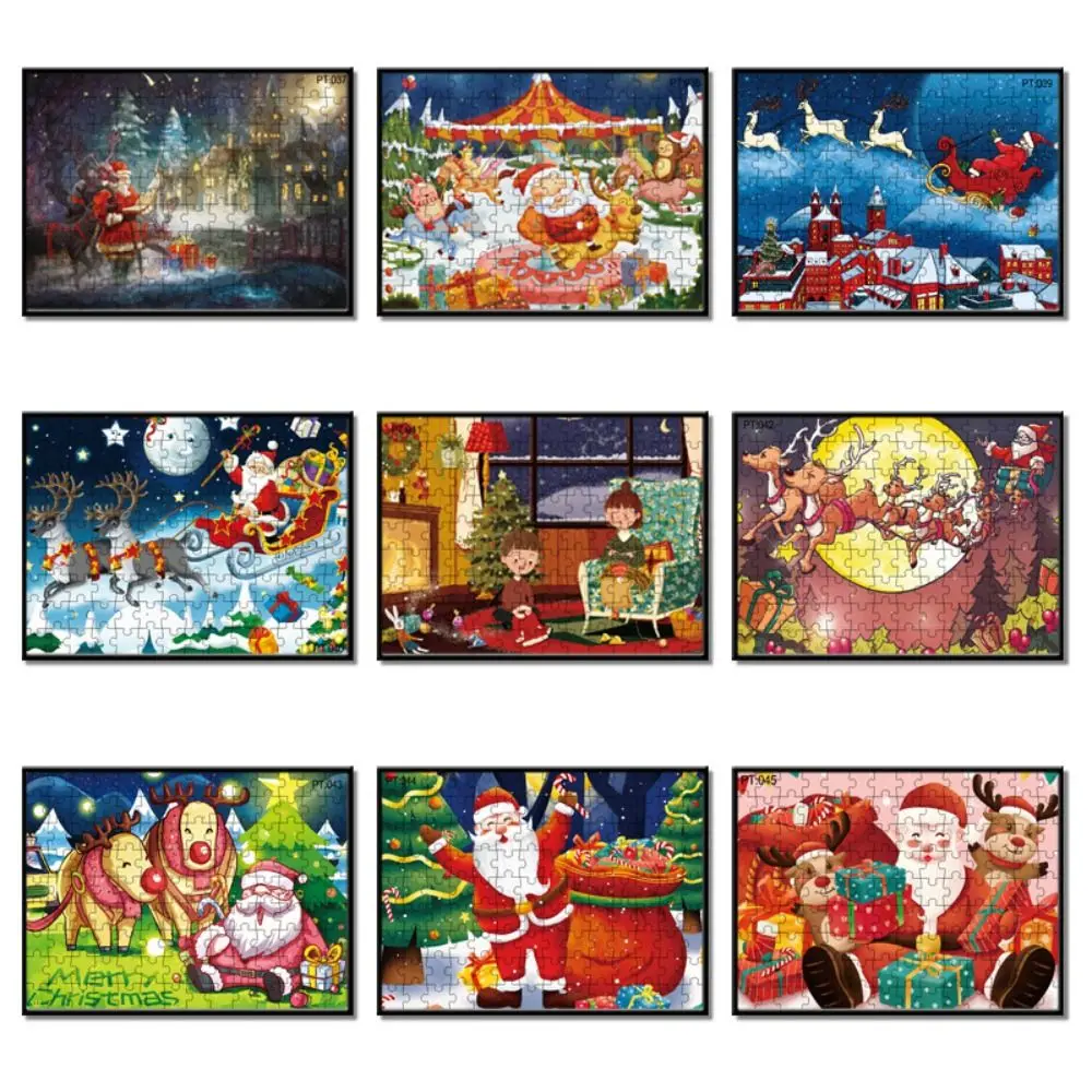 Puzzle en papier Montessori pour bébé, jouets de Noël, mise en commun pratique, 126 pièces