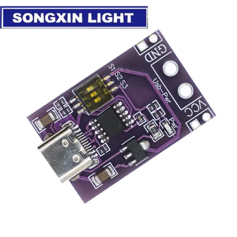 Neue Typ-C QC AFC PD2.0 PD3.0 zu DC Spoof Scam Schnelle Ladung Trigger Polling Detektor USB-PD Notebook netzteil Ändern Bord