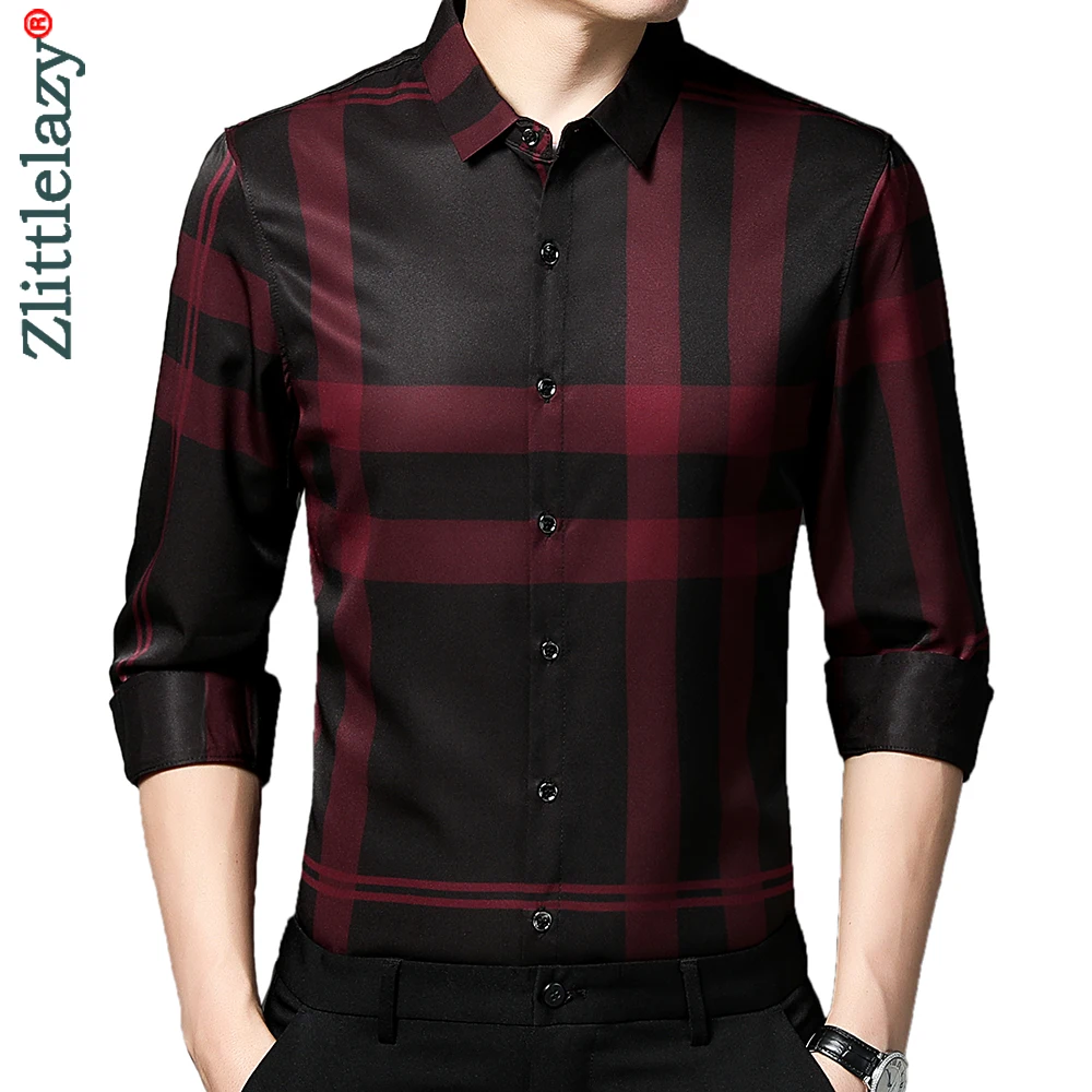 2022 brand designer striped mens shirts for men clothing korean fashion long sleeve shirt luxury dress casual clothes jersey 826