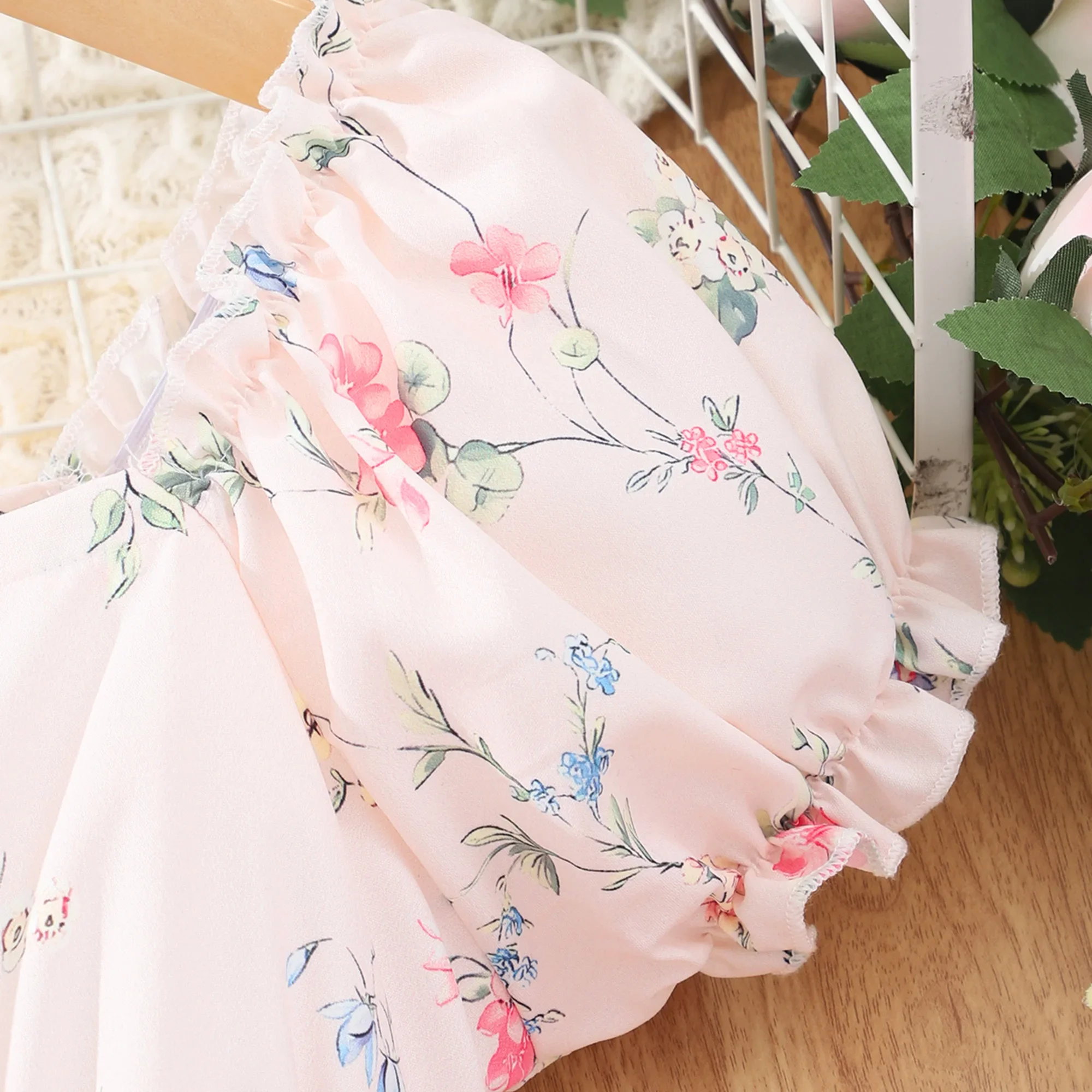 New Children Summer Dress 8 9 10 11 12 Years Old Teen Girl Clothes Flower Pink Short Sleeve Birthday Party Kids Princess Dresses