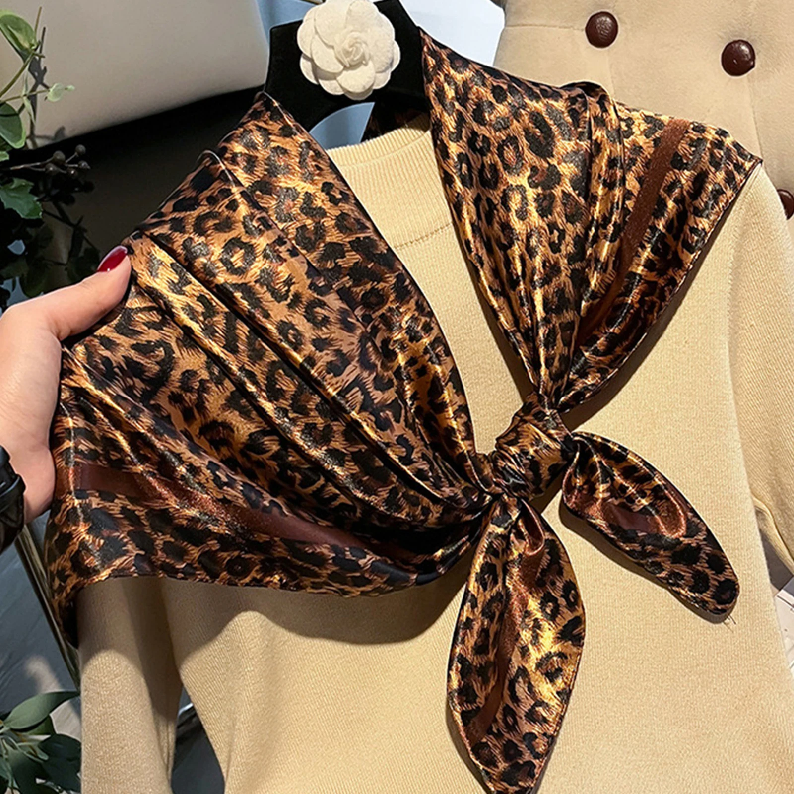 90*90cm Elegant Celebrity Plant Peony Flower Silk Scarves Fashion Women Headscarf Large Square foullard Muslim bandanna muffler