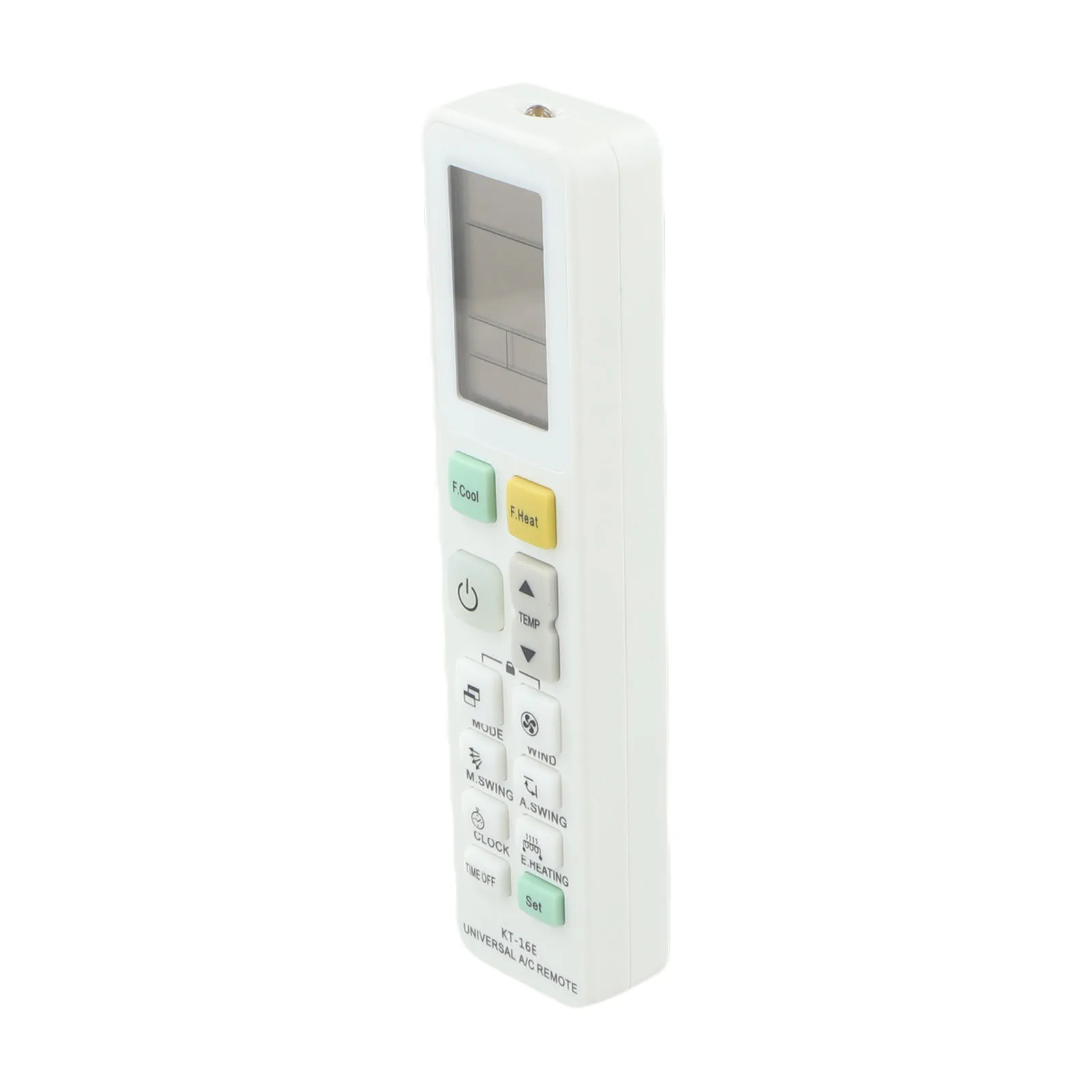 English Version Air Conditioner Remote Control Replacement KT-16E ABS Black White Infrared RF Signal Power Memory Compatible