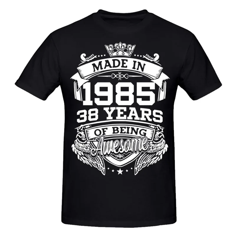 Made In 1985 38 Years Old T Shirts Graphic Streetwear Short Sleeve Birthday Gifts Summer Original Husband Christmas T-shirt Men