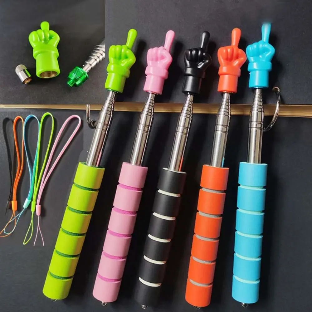 Telescopic Reading Guide Pointer Retractable with Touch Screen Head Teaching Pointer Stick Finger Shape Multi-functional