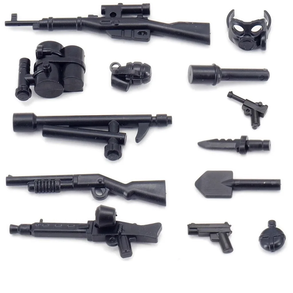 Military MG-34 Machine Gun Army WW2 Mini Action Figure Accessories