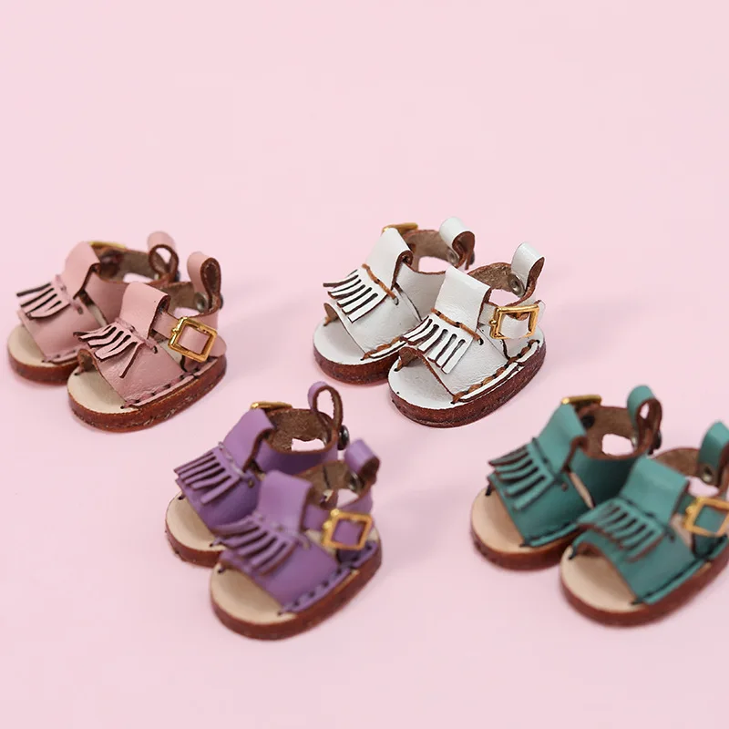 New OB11 Doll Shoes Leather Sandals Beach Shoes Toys For Obitsu11, Holala, Body9, Gsc, Ddf, Ymy 1/12bjd Doll