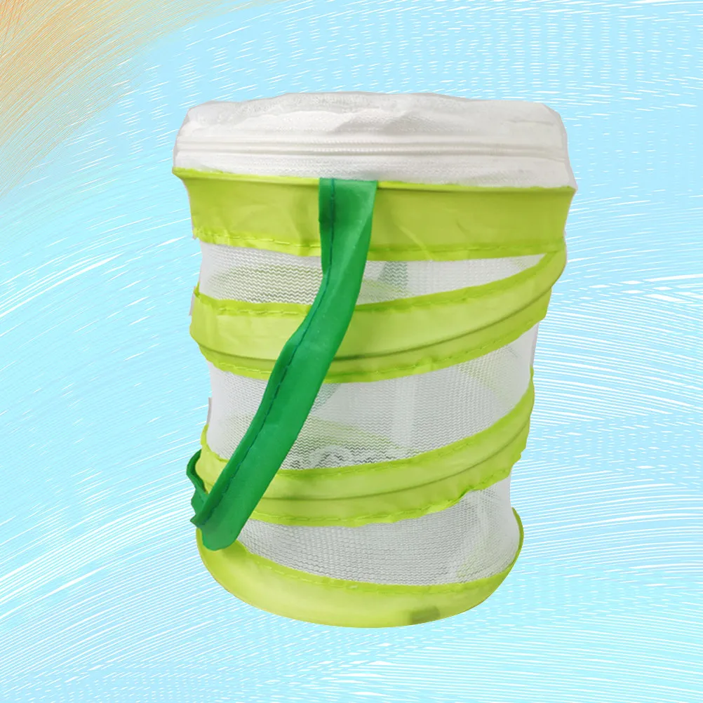 

Small Green Foldable Insect Cage Portable Carry Handle Outdoor Nature Catch Study Release Box for Kids Exploration and Learning