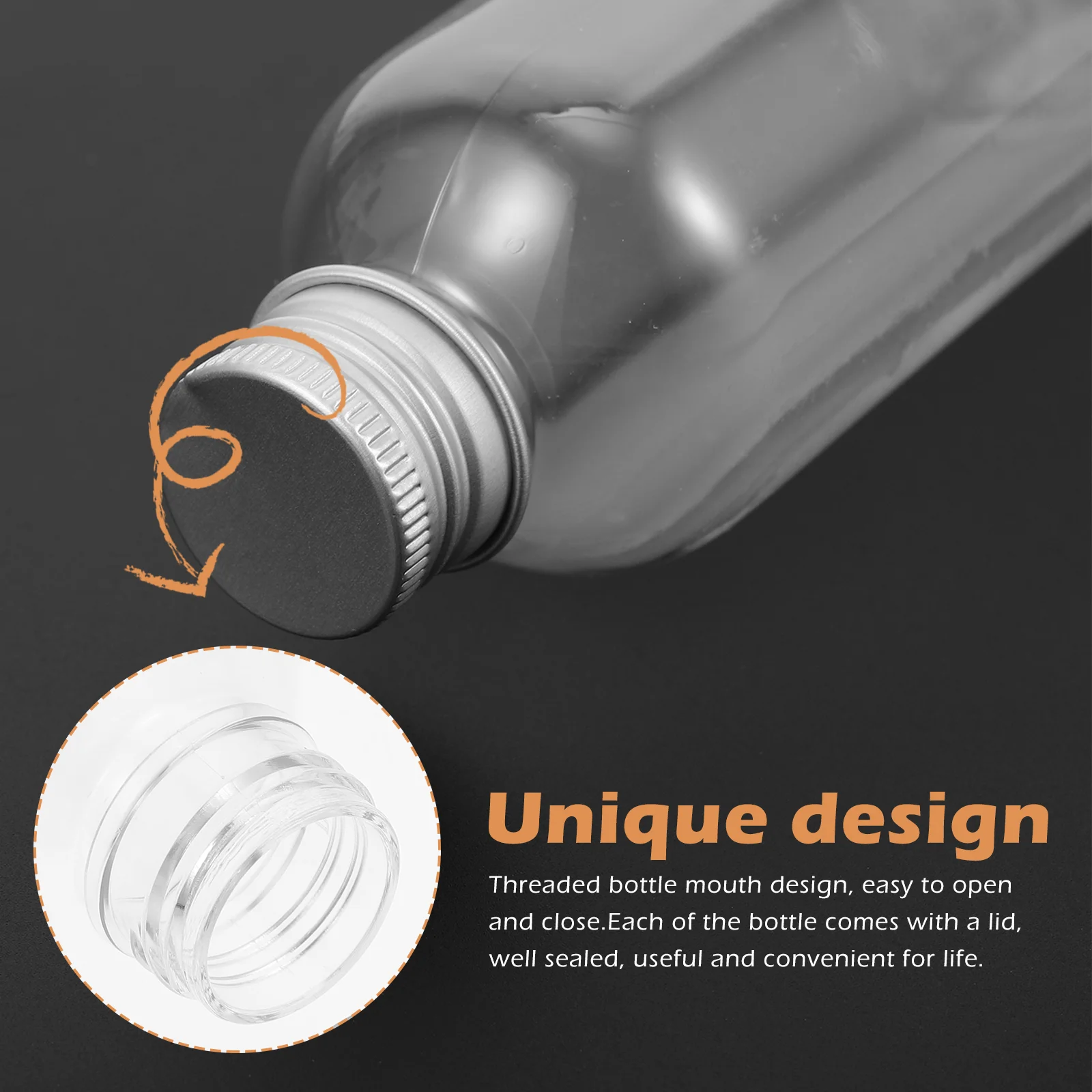 Bottiglie di succo per uso domestico bottiglie di plastica multifunzione comode bottiglie vuote tappo in alluminio bottiglia per bevande bottiglia per succo