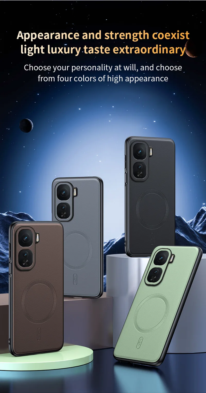 Für VIVO IQOO Neo 10 Pro Plus: Magnetische Schutzhülle aus Leder, Anti-Fingerabdruck, rutschfest, aus PC+TPU. – Detail 7