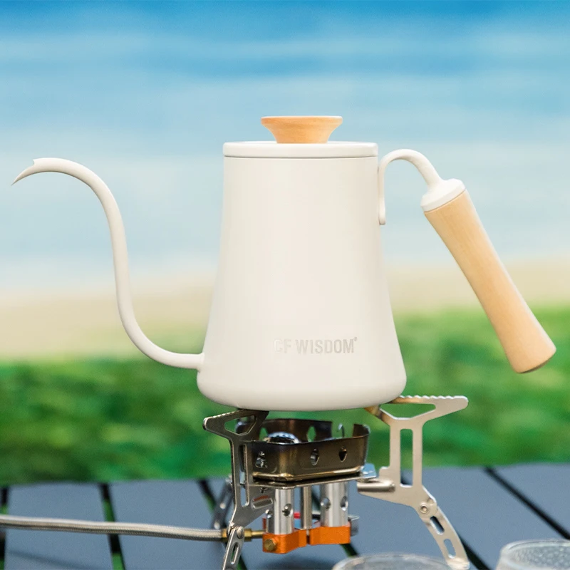 

600 мл кофейный чайник на гибкой стойке, японский чайник для приготовления чая, горшок для ручного заваривания из нержавеющей стали 304 с деревянной ручкой, капельный чайник