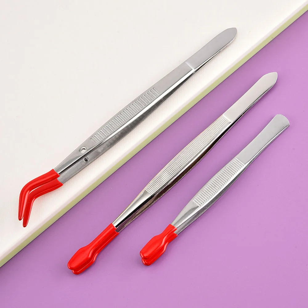 스테인리스 스틸 핀셋 곡선형 미용 핀셋 곡선형 눈썹 핀셋 스테인리스 스틸 미용실 애완동물 미용 속눈썹용