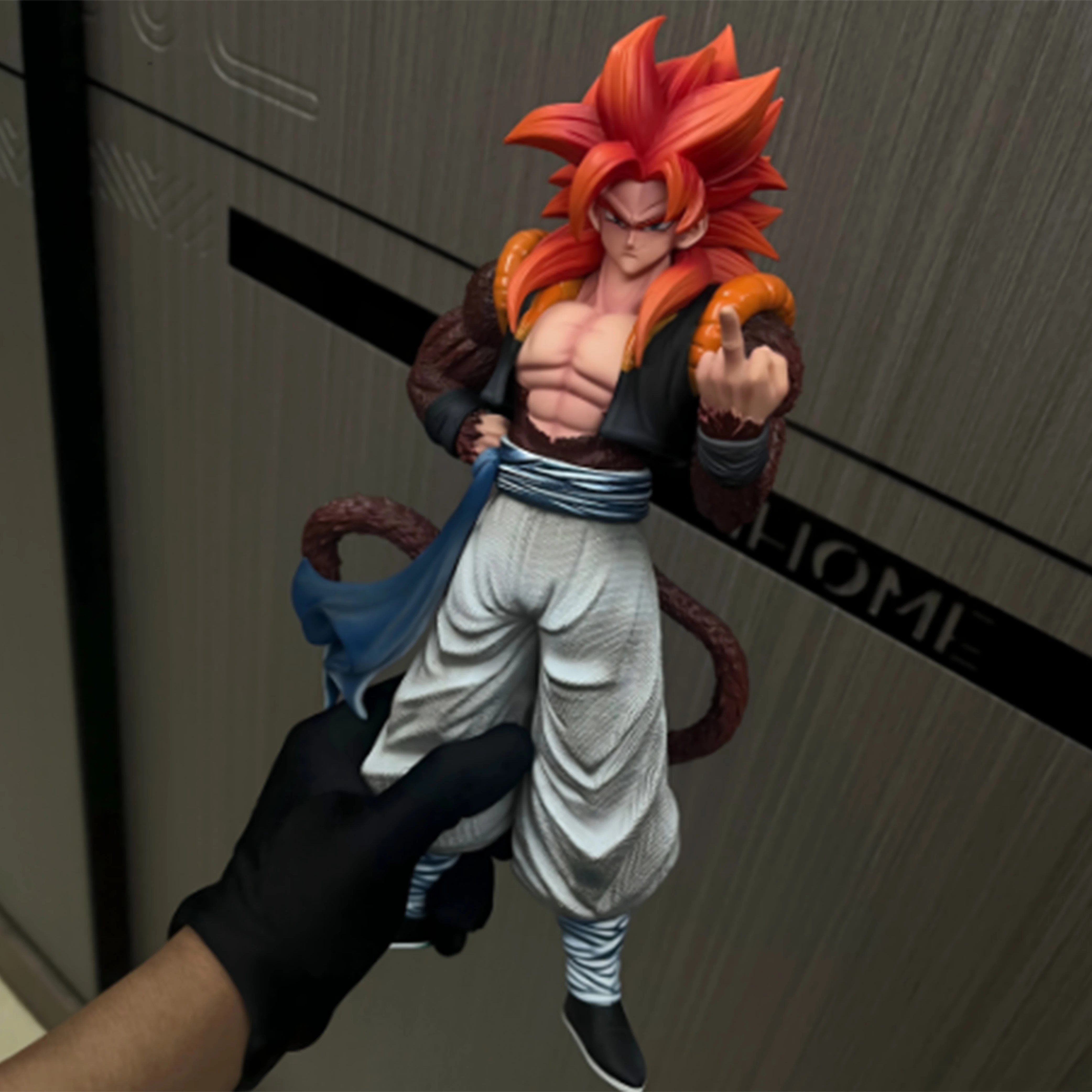 

Anime Dragon Ball Gogeta Figure Super Saiyan 4 Red Hair Gogeta Figurine 30cm Pvc Statue Model Collect Room Ornament Toys Gifts