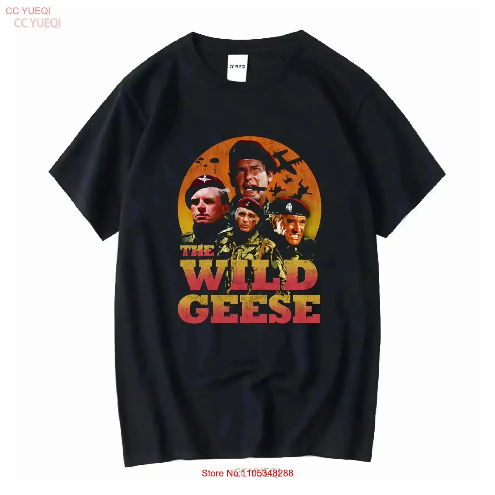 The Wild Geese 5 Commando Classic Movie T shirt vintage Washed streetwear Comfortable designer clothes Stretched fashion Unisex