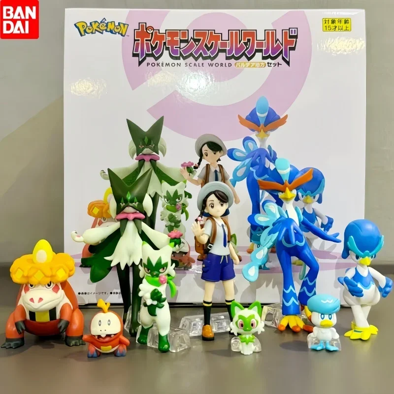 Original Pokemon Scale World Paldea Region Juliana Meowscarada Fuecoco Quaxly Sprigatito Pvc Action Anime Figure Toys Decoration