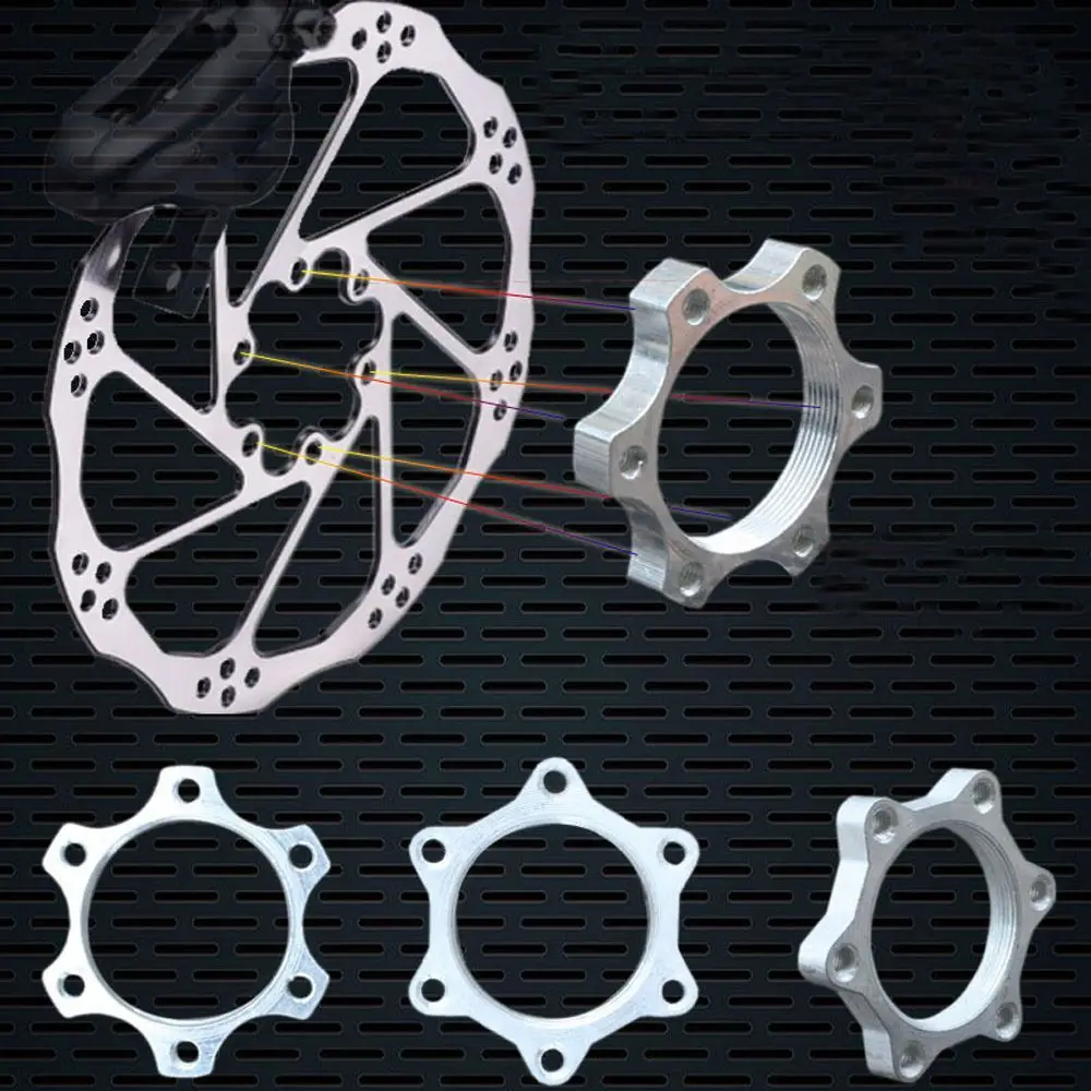 Bicycle Accessories 44MM/48MM Bike Freewheel Threaded Disc Brakes 6 Bolt Flange Adapter Disc Brake Rotor Modified Disc Brake