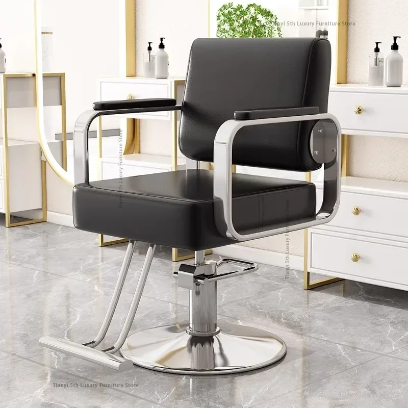 

Barbershop Lift Barber Chairs Nordic Perm Hair Dyeing Ergonomic Barber Chairs Simple Speciality Salon Furniture Sandalye FYBC