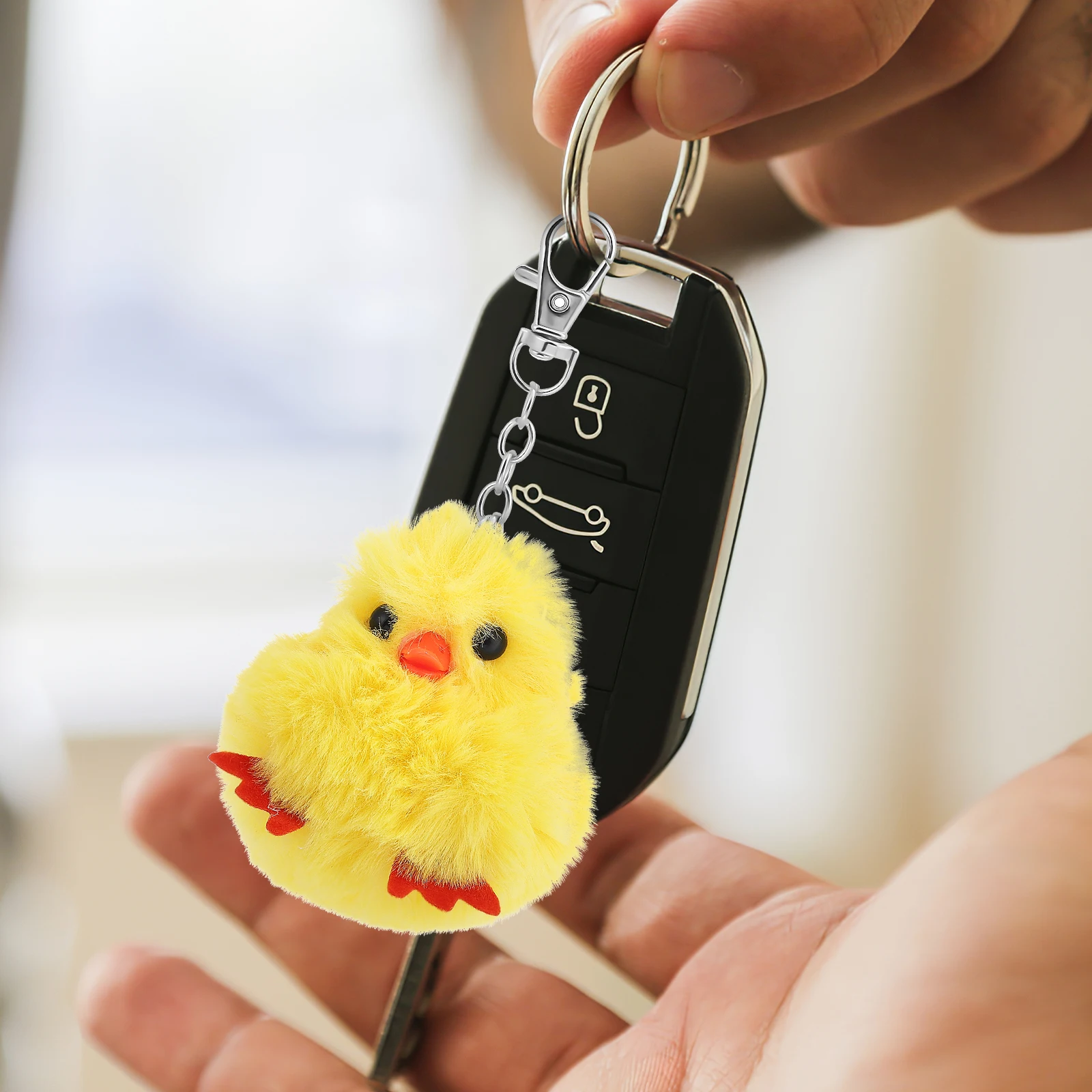 

10 pcs Keychain 15x6cm Cute Animal Stuffed Keychains Bag Animal Keychain Pendant Easter Ducks