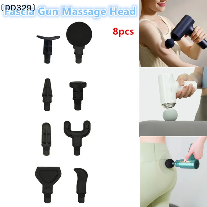 8PCS Replacement Heads For Massage Muscle Stimulator Body Relaxation Shaping Exercising Fascia Massager Heads〔DD329〕