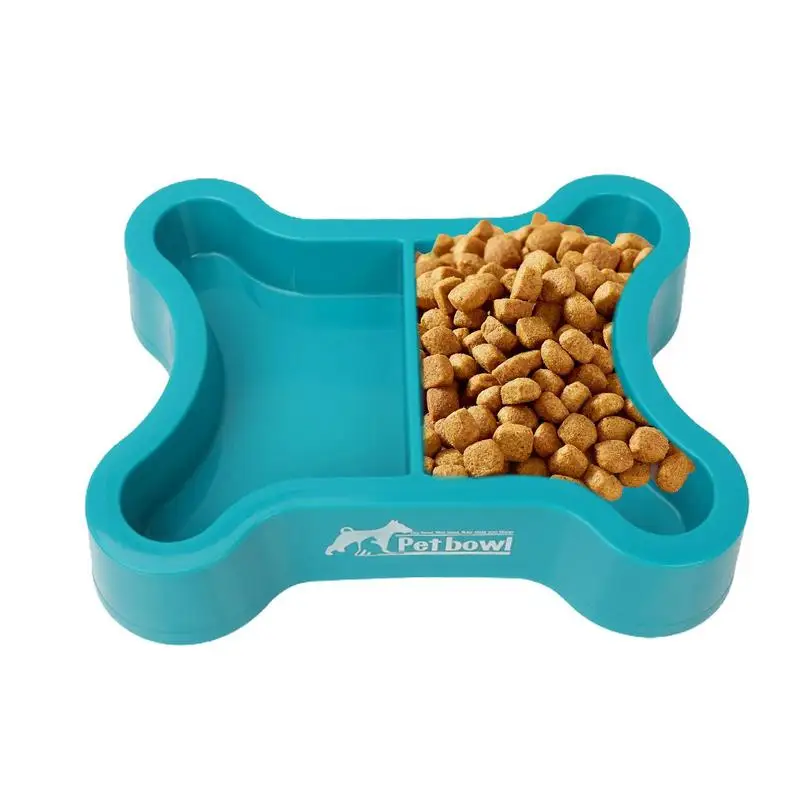 Dog Food Bowls Cute Bone Shape Food Bowls Water Feeder Widened Thickened Feeding Supplies Non Slip Easy Cleaning For Cat Dog