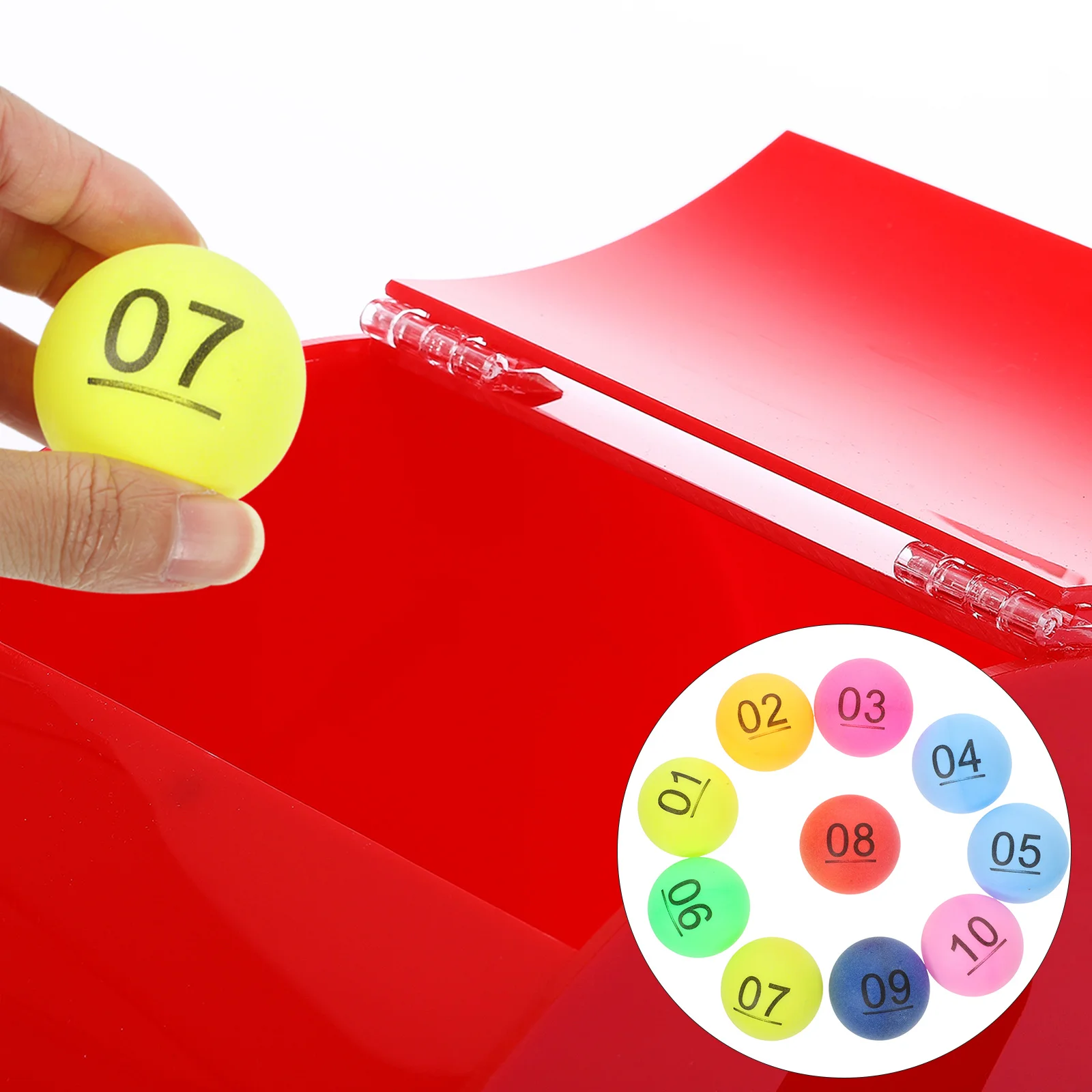 

10 Pcs Color Number Ball Lottery Box Selection Party Lucky Draw Table Tennis Numbered Balls Raffle Pingpong Small Pp