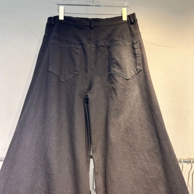 European Style Skinny Straight Heavy Industry Star Jeans Ladies 2025 Summer High Street Vintage Denim Trousers Streetwear Women