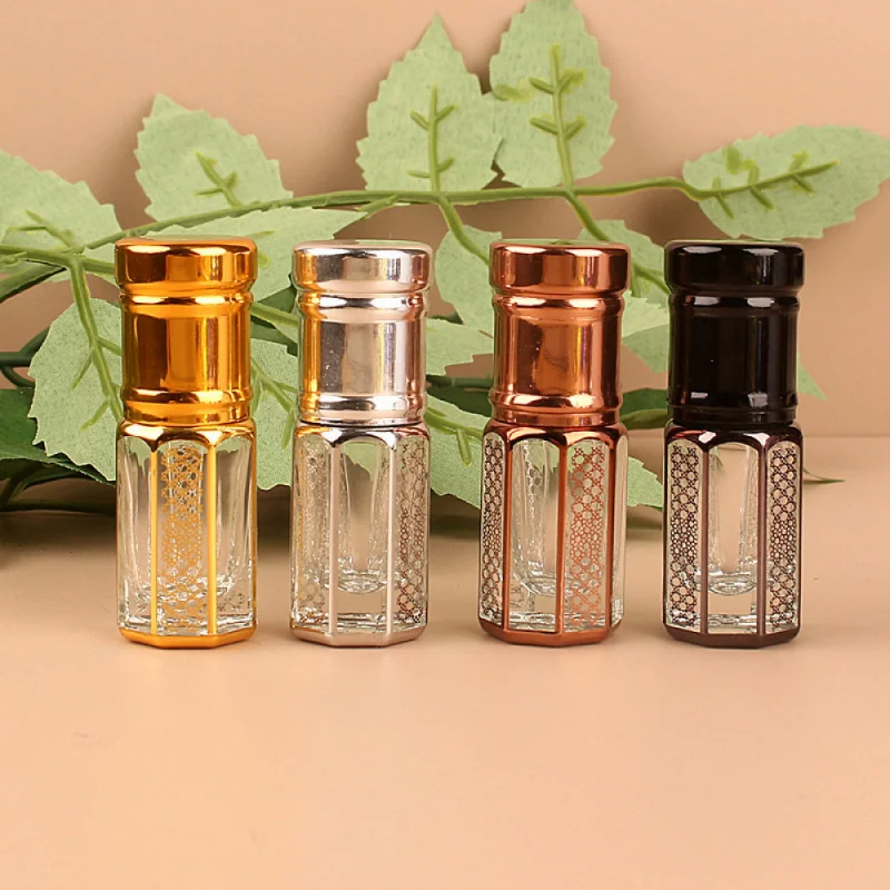 3ML Glass Essential Oil Bottles Roll on Perfume Bottle Massage Smear Roller Sample Portable Dispensing Container