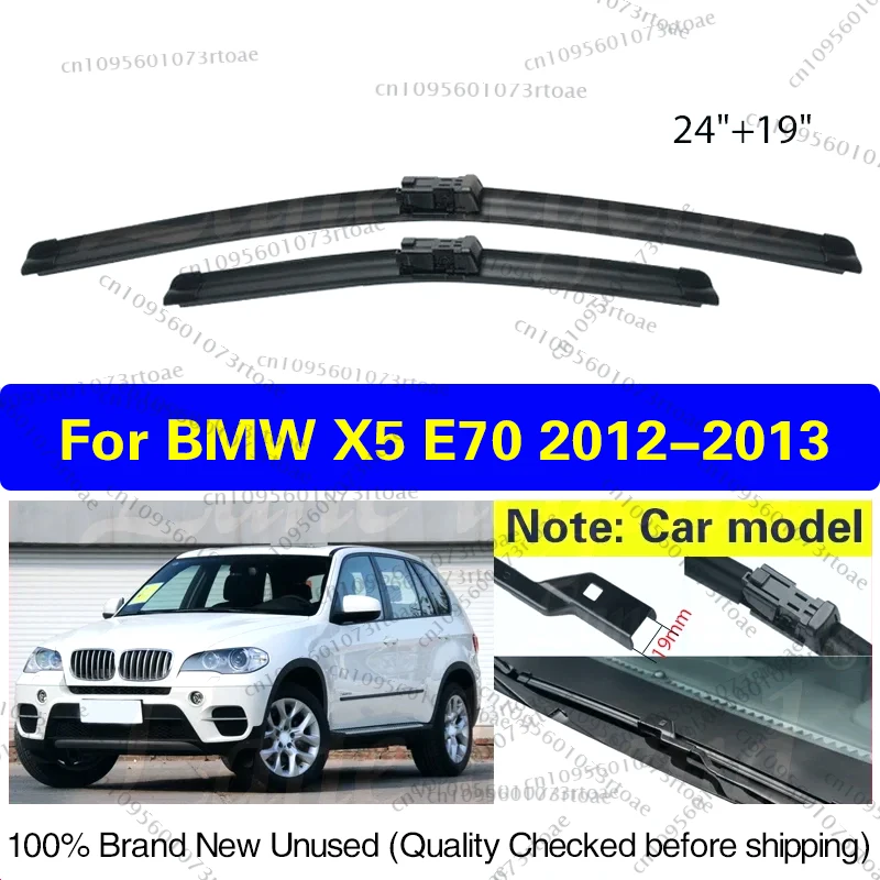 

Car Wiper Blade For BMW X5 E70 2012 - 2013 Windscreen Windshield Rubber Front Window Wiper 24"+19" LHD Auto Accessories