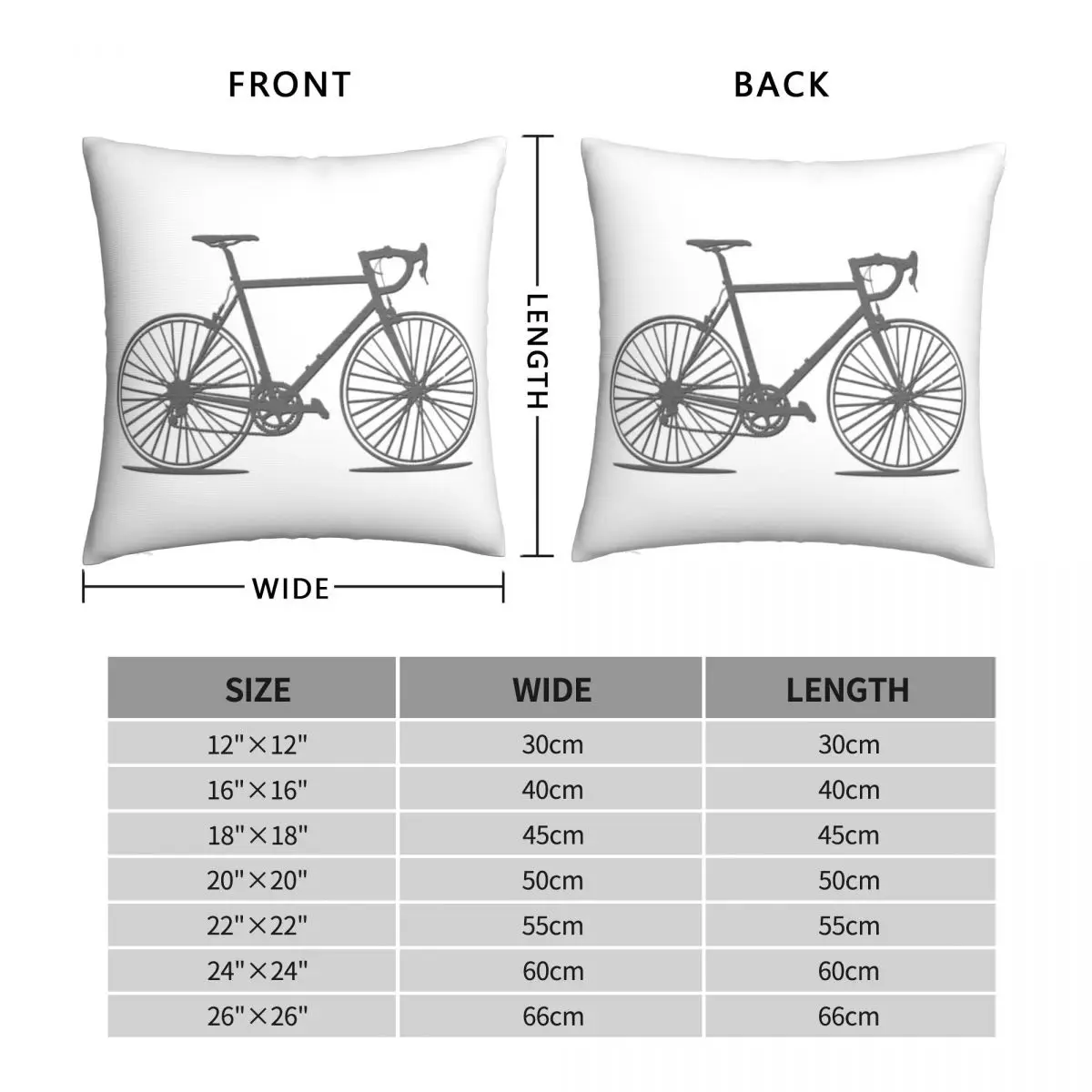 Road Bike Faded Grey Design Pillowcase Polyester Linen Velvet Printed Zip Decorative Throw Pillow Case Room Cushion Cover