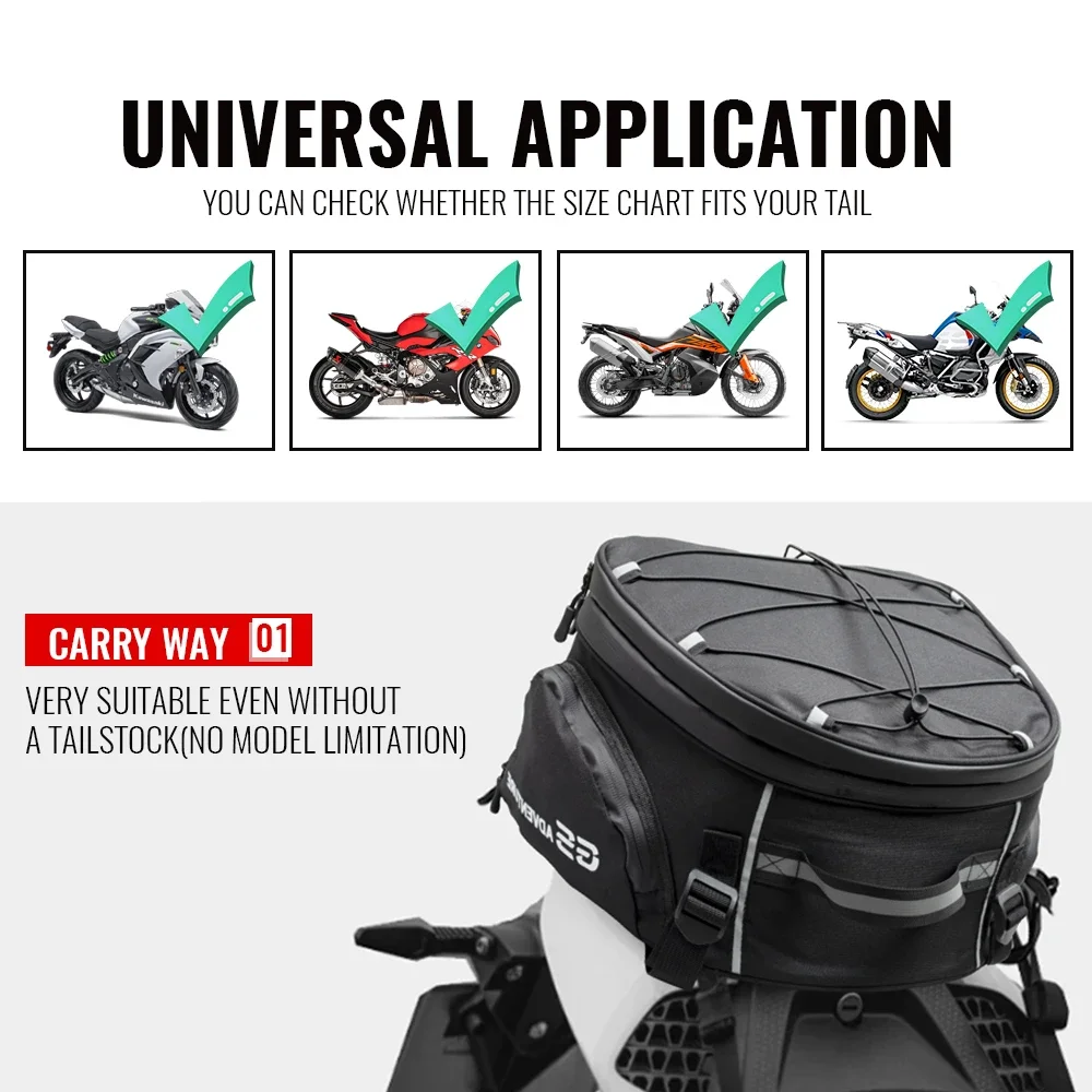 

Universal Motorcycles Tail Rear Bags Luggage For YAMAHA MT 07 MT09 For Honda Africa Twin CRF1000L NC700 For Kawasaki Z900