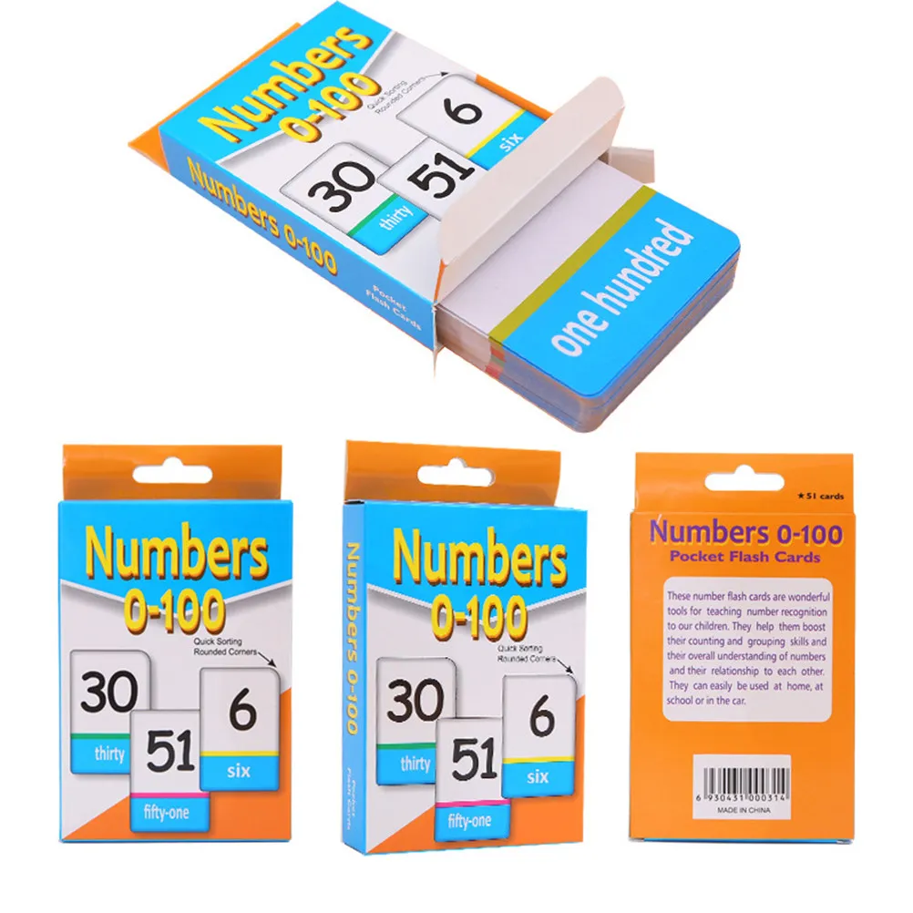 51 Numbers + 52 Alphabet Flash Cards for Kids – Early Learning ABC & Number Educational Cards for Toddlers and Preschool