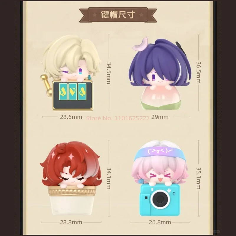 Op voorraad Honkai Star Rail Vingertop Keycaps Serie Gestapelde spoorweg Mini Blind Box Surprise Box Gaming Collectible Figures Bureau