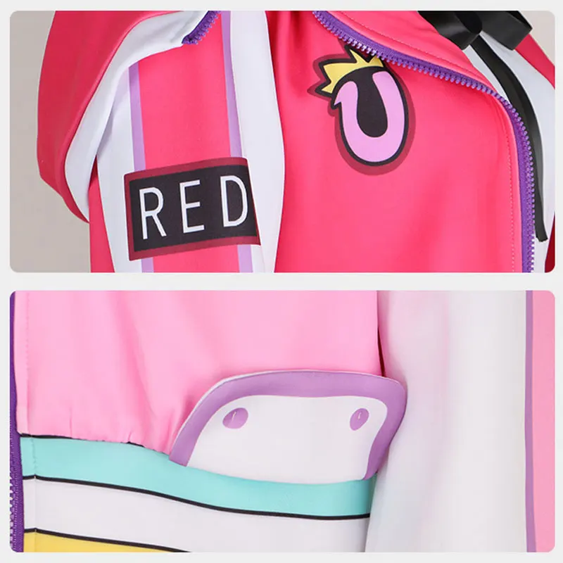 Anime Uta Cosplay Costume pour Bol et Femmes, Robe Colorée, Veste, Perruque, Halloween, Rave Party, Trempé