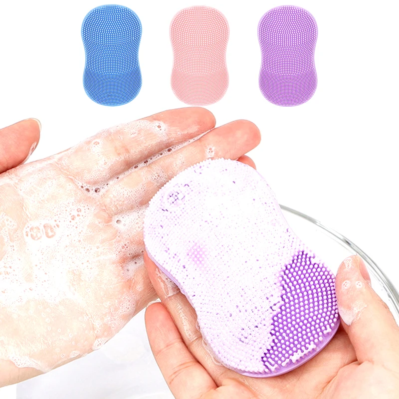 Silicone Facial Cleansing Brush, Massageador Facial, Cuidados com a pele, Scrub Cleanser Tool, Mini Ferramenta de Beleza Esfoliante de Limpeza Profunda Suave