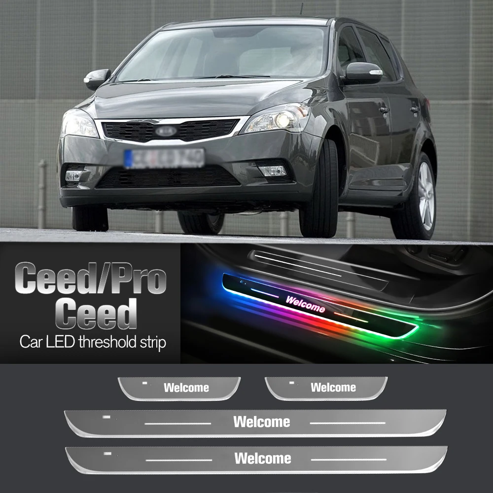 

Car Door Sill Light For Kia Ceed Pro Ceed 2006-2023 2009 2011 2013 Customized Logo LED Welcome Threshold Pedal Lamp Accessories