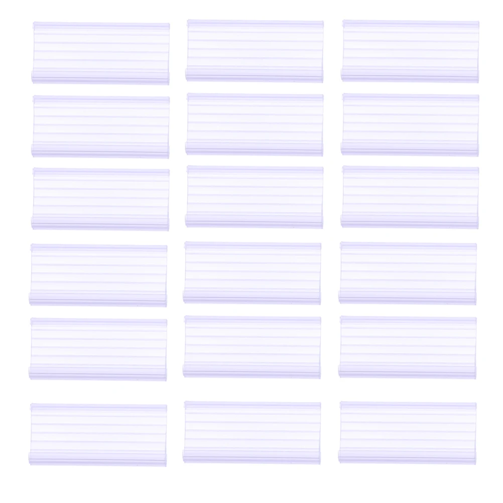 

40pcs Price Label Holder Transparent Plastic Supermarket Retail Store Display Sign Clip Storage Rack Baffle Pocket
