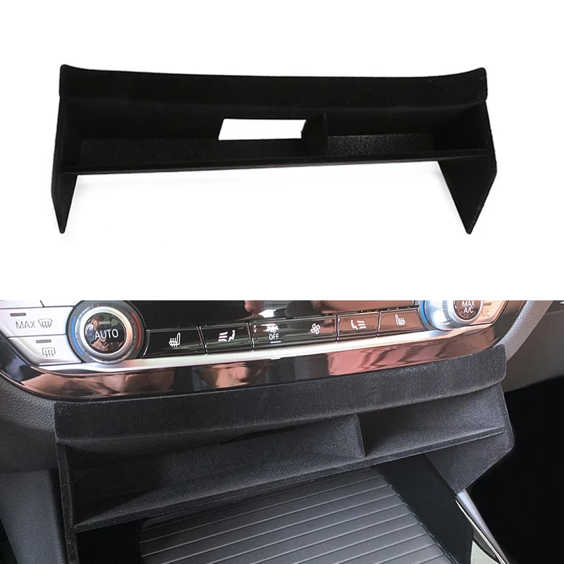 

Car Storage Box Central Control Sundries Box Organizer Holder For BMW X3 X4 G01 G02 2018-2022 ABS Plush Auto Styling Accessories