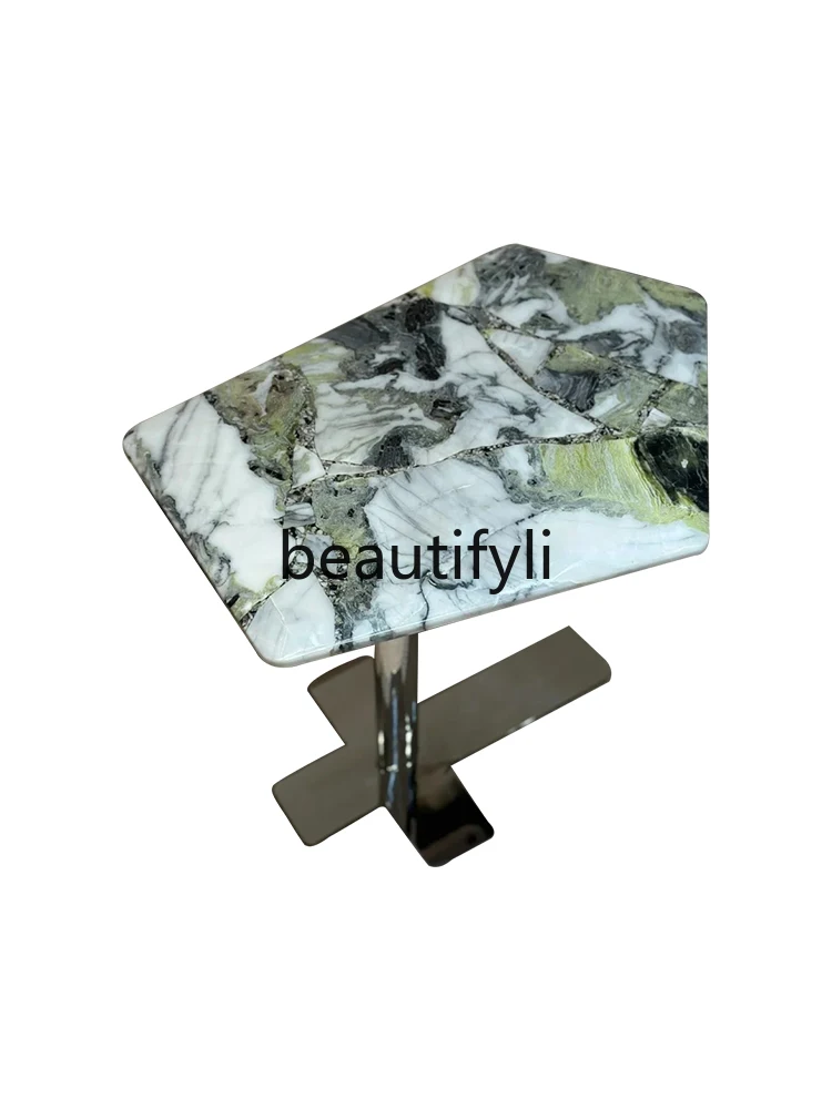 

Italian light luxury minimalist natural marble edge a few special-shaped high-end sense square corner a few simple