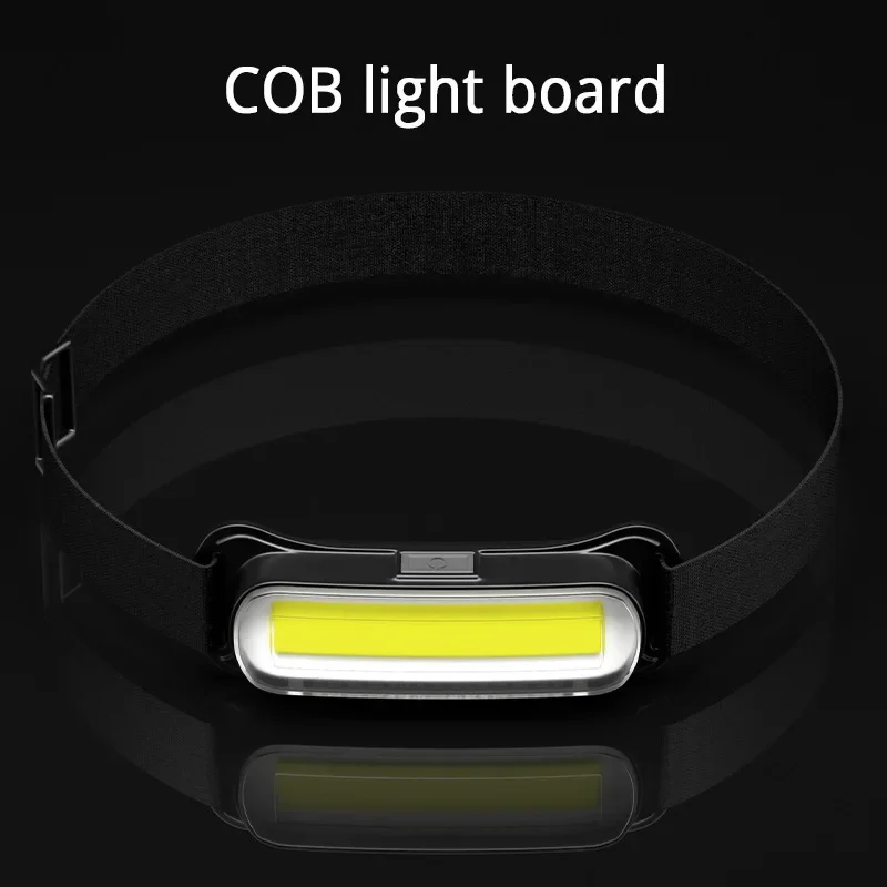 MINI Multifunctional LED Headlamp Outdoor Cob Night Running Fishing Maintenance Work USB Charging Mini Wide Intensity Headlight