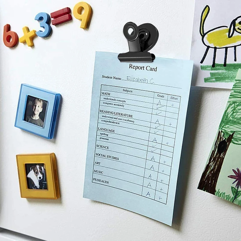 20Pcs Fridge Magnetic Clips, Scratch-Free Refrigerator Magnet Clips, Binder Clips Paper Clamps, Whiteboard Magnets Clips