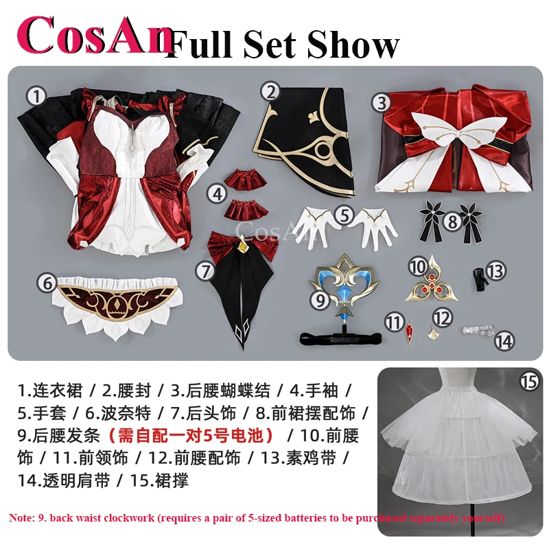 CosAn Game Genshin Impact Marionette/Sandrone Cosplay Costumes Sweet Old Design Version Uniform Dress Party Role Play Clothing - view 6