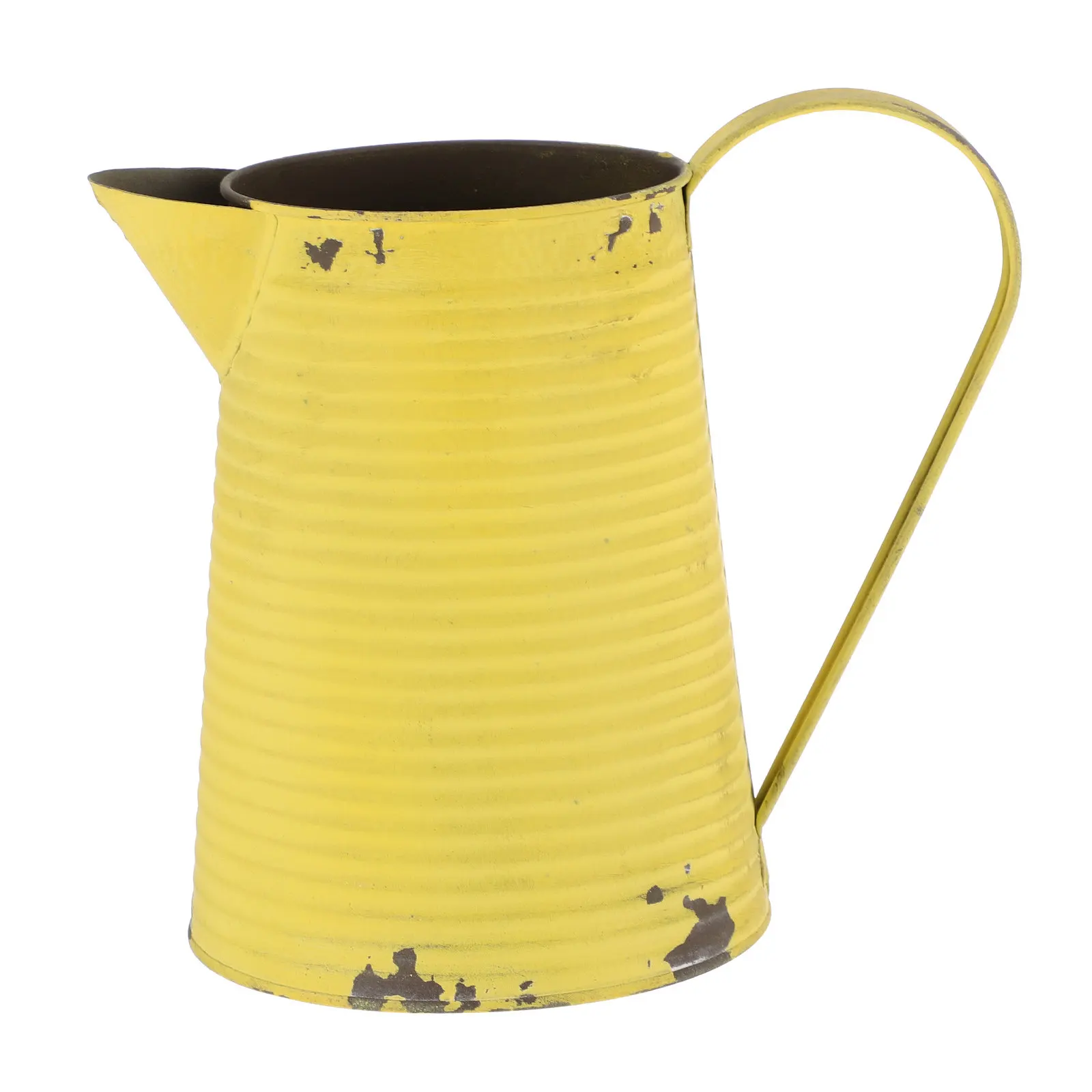 Vintage Iron Flower Pitcher Rustic Flower Pot Metal Container for Home Decor Garden Wedding Party Centerpiece Decoration