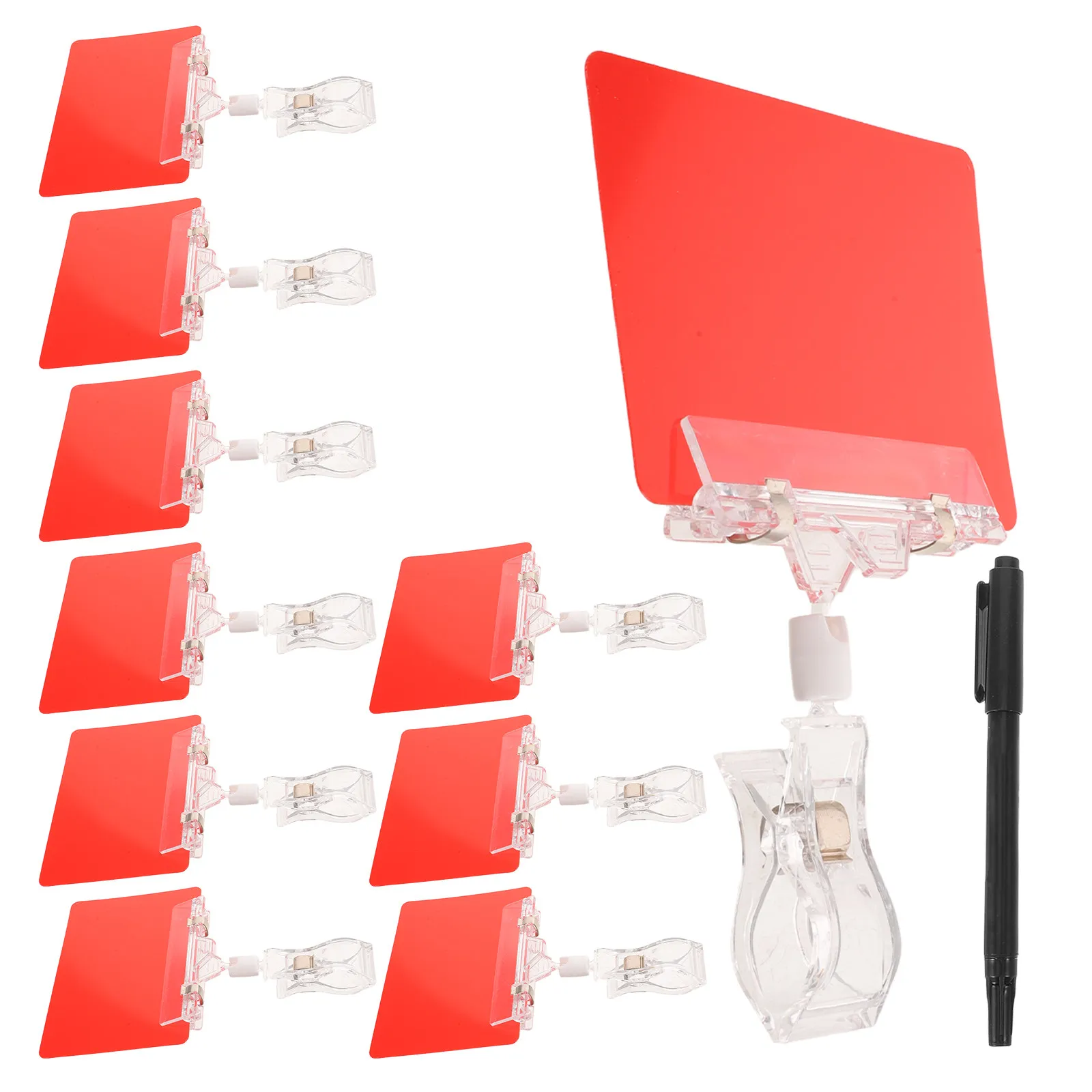 10Pcs Plastic Adjustable Holder Price Holder Clip For Supermarket Price Display Store Merchandise Sign