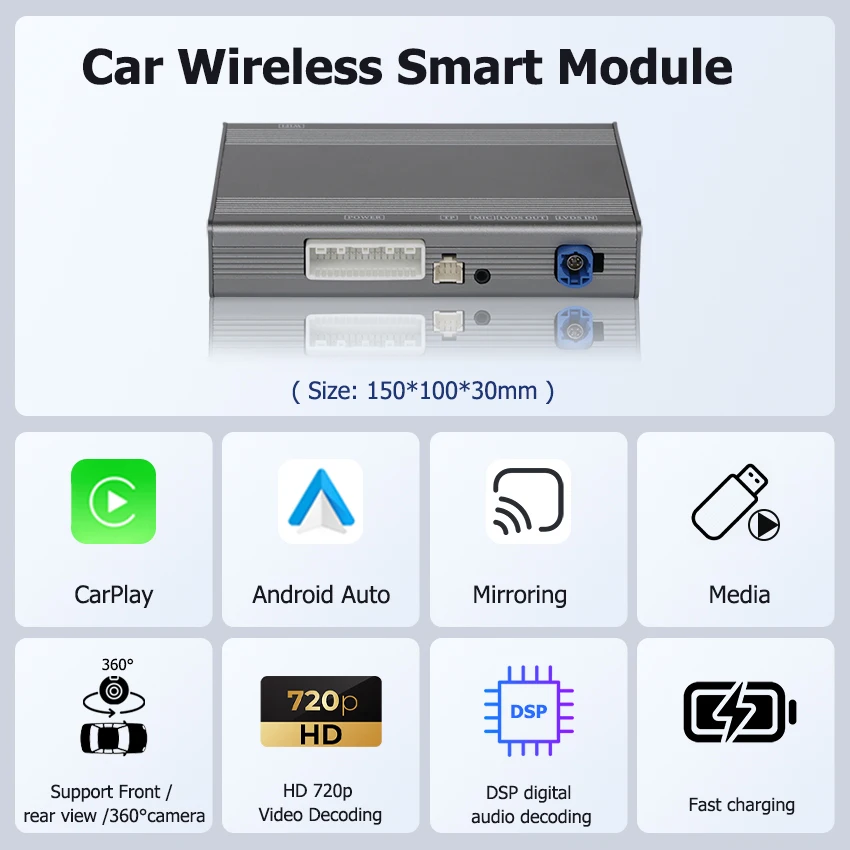 وحدة Carplay اللاسلكية وAndroid Auto الذكية لمازيراتي كواتروبورتي جيبلي 2014-2016 مع وصلة مرآة مشغل DVD GPS Siri