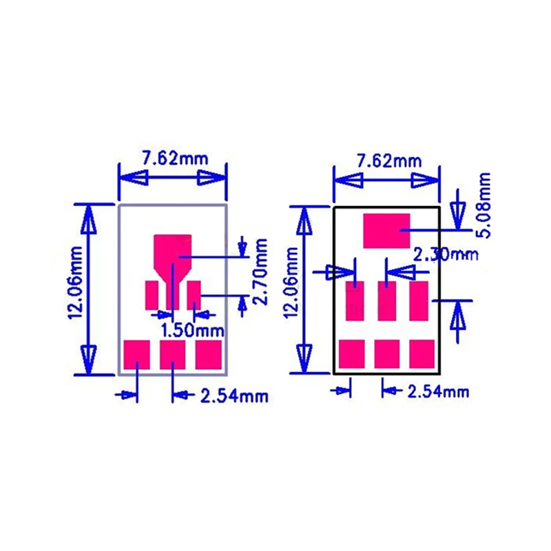 10 pz SOP89 SOT223 a DIP piastra adattatore 1.5MM spaziatura Chip universale Double-face