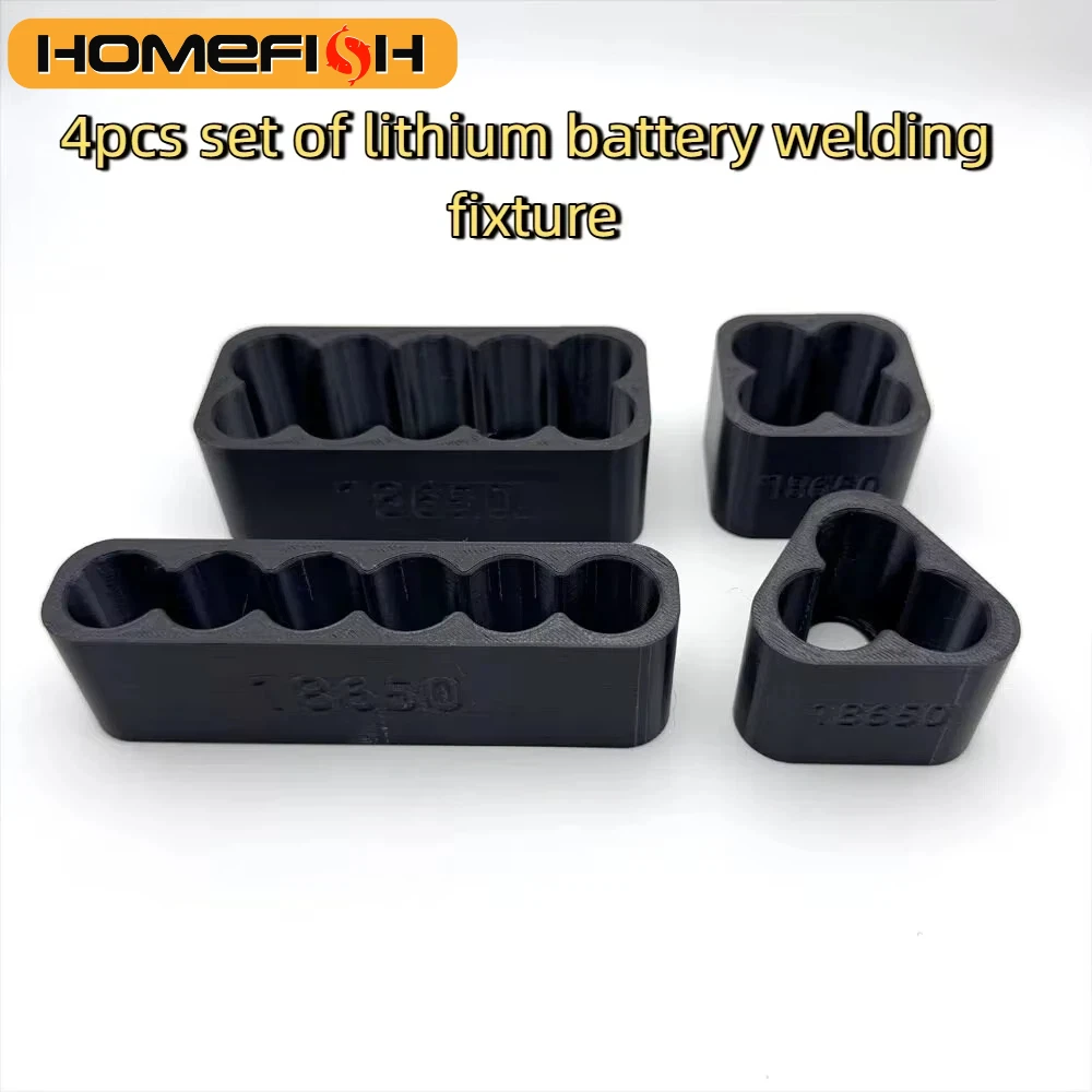 4PCS 18650 Batteria al litio Set di dispositivi per saldatura a punti Staffa di montaggio con morsetto per maschera per la produzione di pacchi batteria