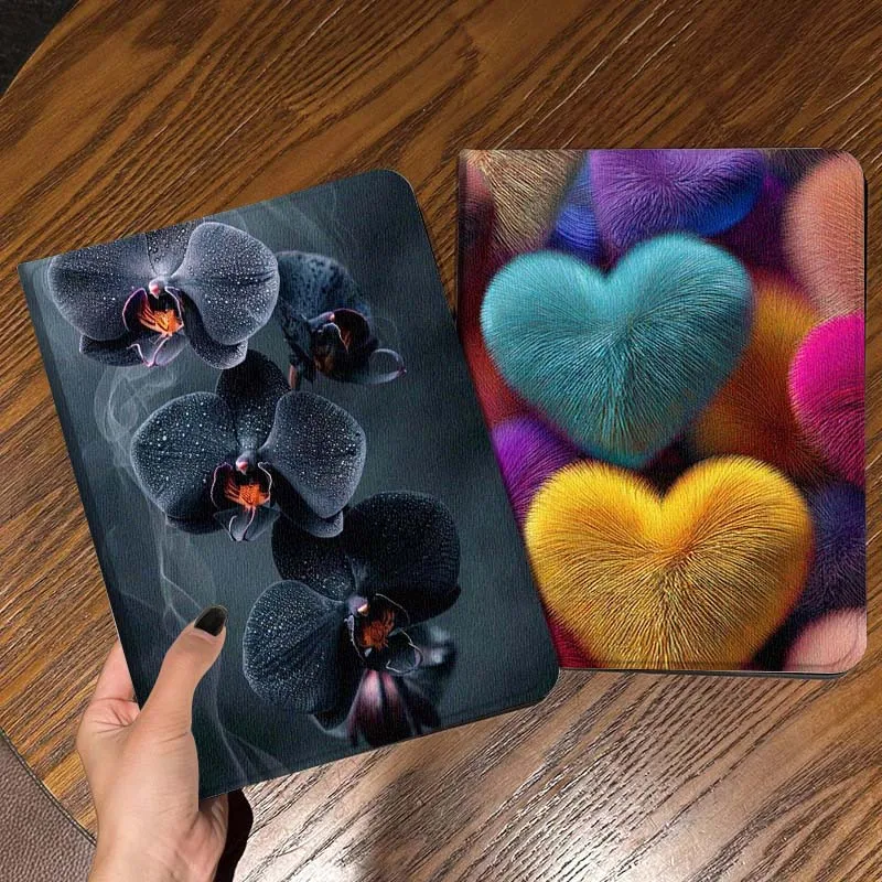 

Black Orchid Dew Drops Gift Tablet Case For Samsung Galaxy Tab S7 S8 S9 S10 FE Lite