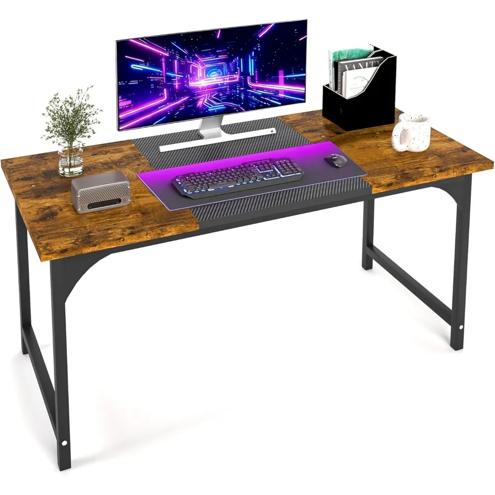 

Gaming Desk, 47 Gaming Desk Computer Desk, Home Office Desks w/Sturdy Metal Frame, Writing Desk w/Water-Resistant Deeper Desktop